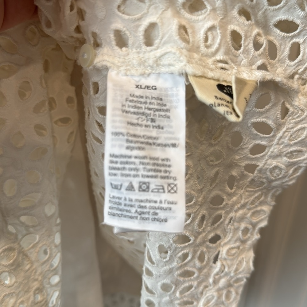 Madewell White Lace Sleeveless Dress. Size XL - Picture 5 of 9